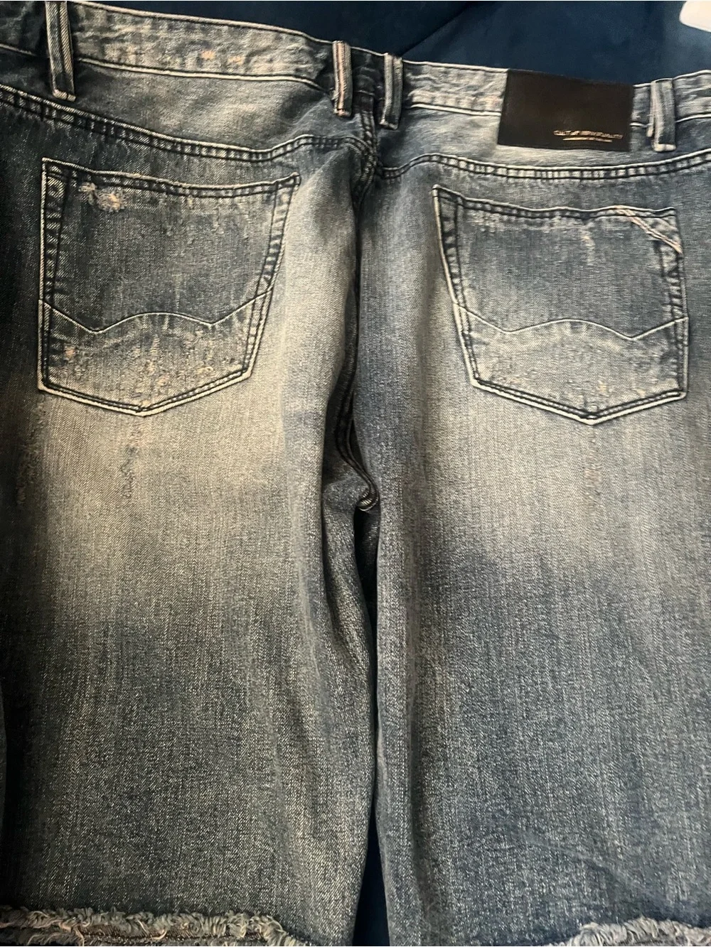 Cult of Individuality Distressed Blue Jean Shorts